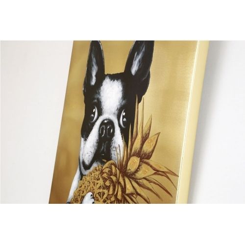 60442 Picture Touched Dog with Pineapple 80×80cm