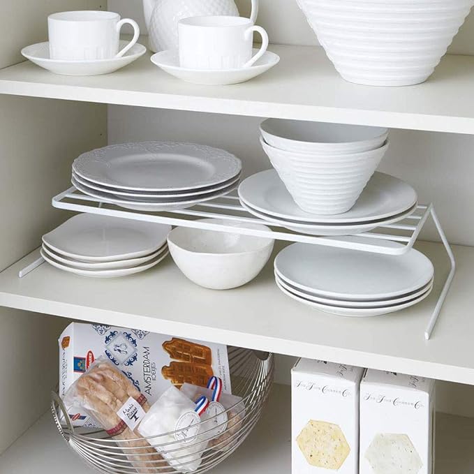 tower dish rack dish storage wide white