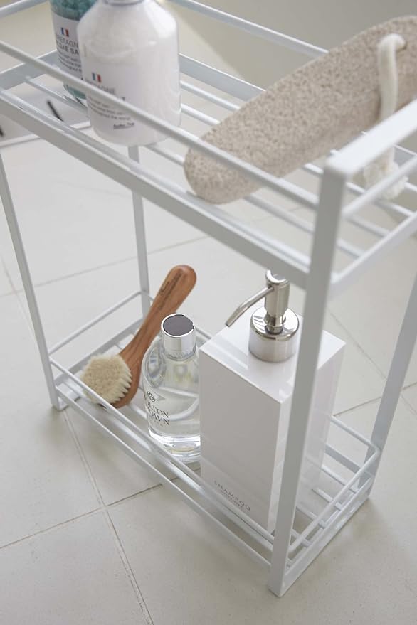 MIST Dispenser Stand, 2 Tiers, White, Bathroom Rack