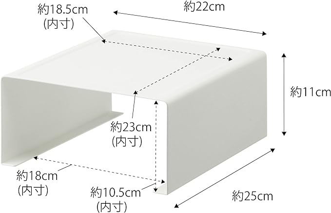 tower キッチン家電下ラック ホワイト コの字ラック キッチンラック