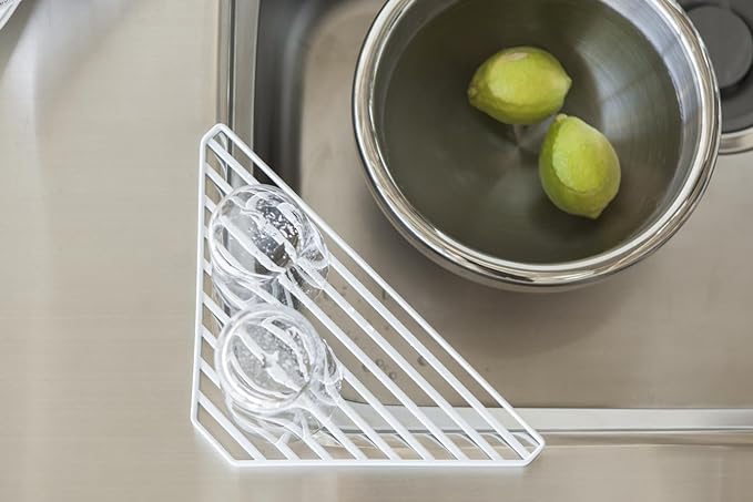 Tower sink corner rack, white