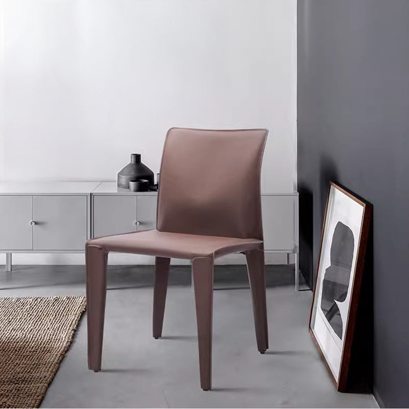 Leather-look Italian dining chair