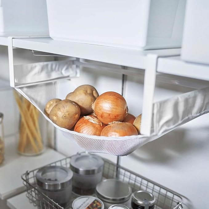 tower Under-shelf vegetable storage net White Vegetable storage Vegetable storage Hanging shelf Vegetable storage