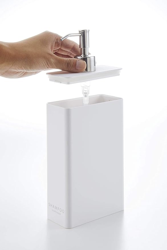 tower two-way dispenser square slim shampoo white pump dispenser bottle