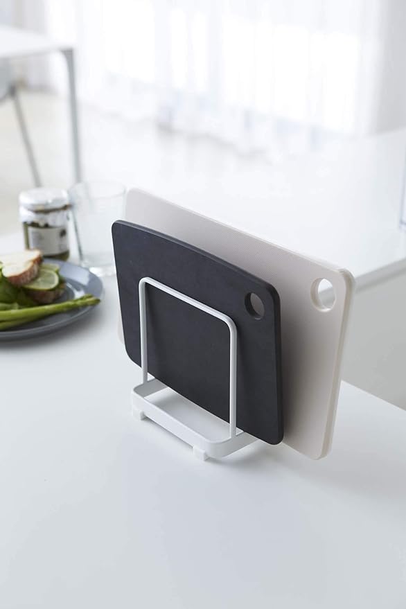 PLATE Cutting Board Stand, White, Cutting Board Storage