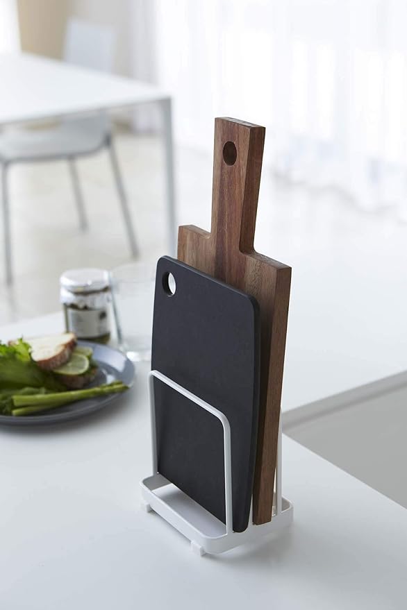 PLATE Cutting Board Stand, White, Cutting Board Storage