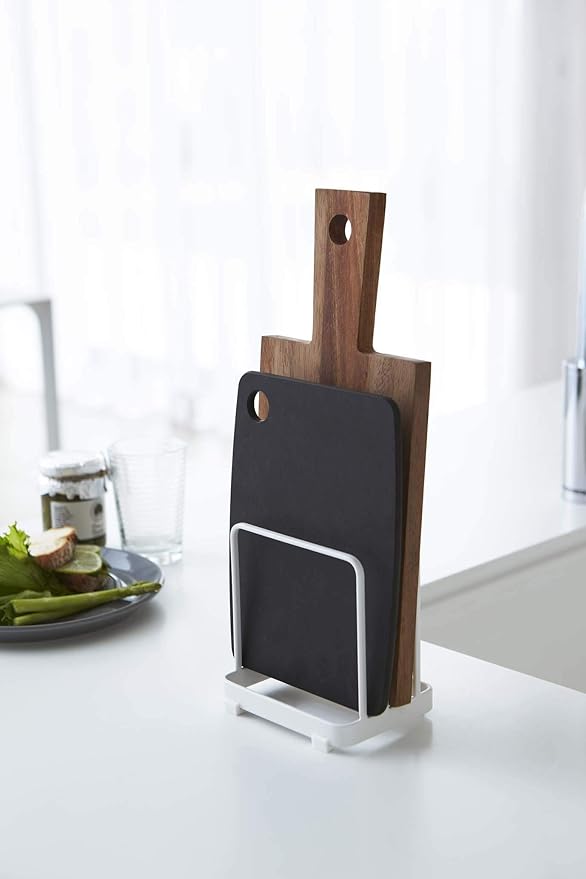 PLATE Cutting Board Stand, White, Cutting Board Storage