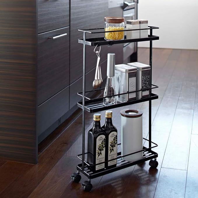 Tower Slim Kitchen Cart Black