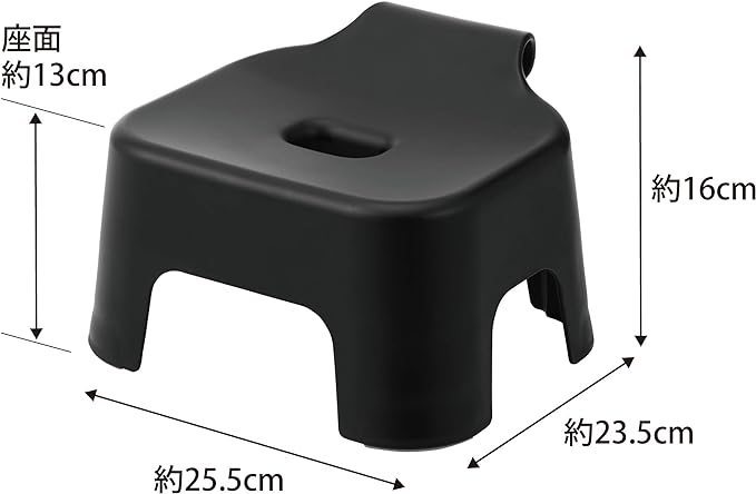 Tower Hanging Bath Stool for Kids SH13 Black Bath Chair Bath Stool for Kids and Toddlers Easy to Dry