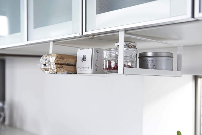 PLATE Under-Cabinet Storage Rack White Kitchen Hanging Shelf