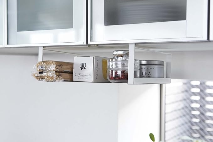 PLATE Under-Cabinet Storage Rack White Kitchen Hanging Shelf