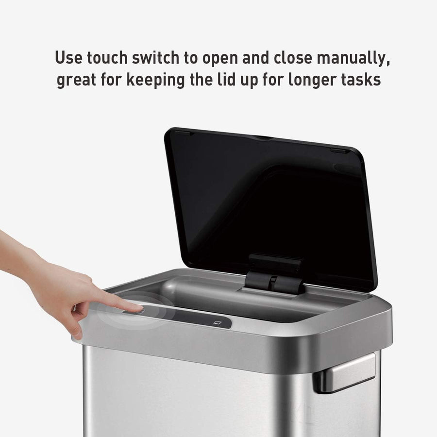 HORIZON SENSOR BIN Trash can with automatic opening and closing, 45L