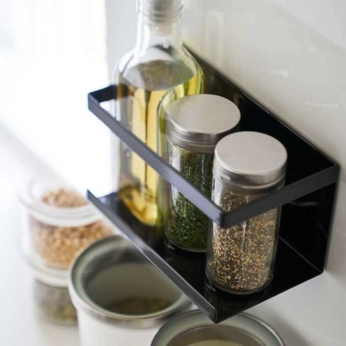 tower magnetic rack, black, floating storage, easy installation