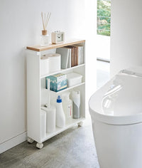 Yamazaki(山崎実業) ハンドル付き　スリム トイレラック　ホワイト Amazon｜山崎実業(Yamazaki) ハンドル付き スリム トイレラック
