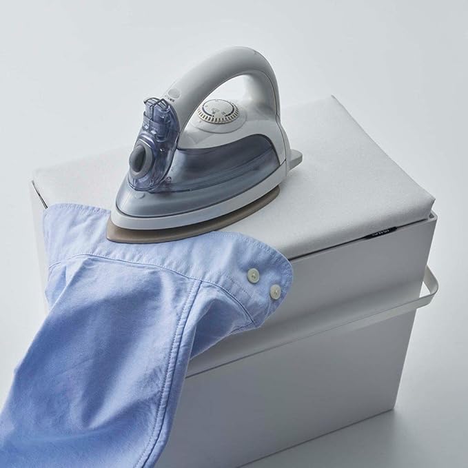 Tower Iron Storage Case with Lid for Ironing, White, Portable with Handle