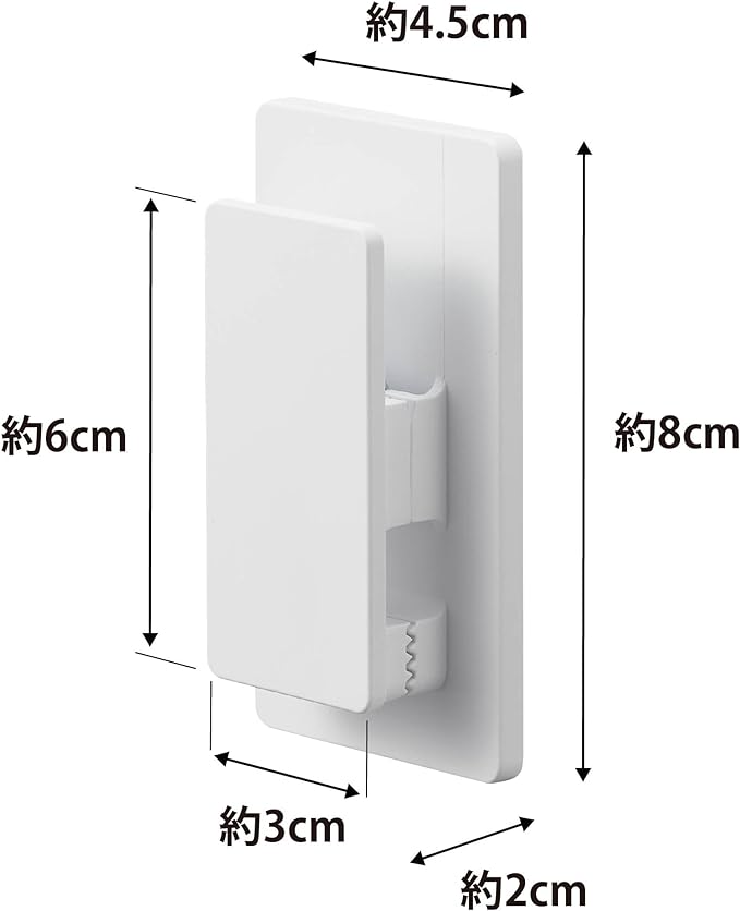 tower マグネットクリップ 2個組 ホワイト 布巾かけ キッチン収納 簡単取付