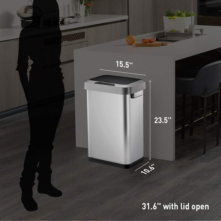 HORIZON SENSOR BIN Trash can with automatic opening and closing, 45L