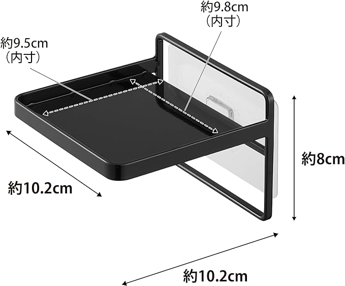 tower film hook soap dispenser storage tray black floating storage bathroom storage