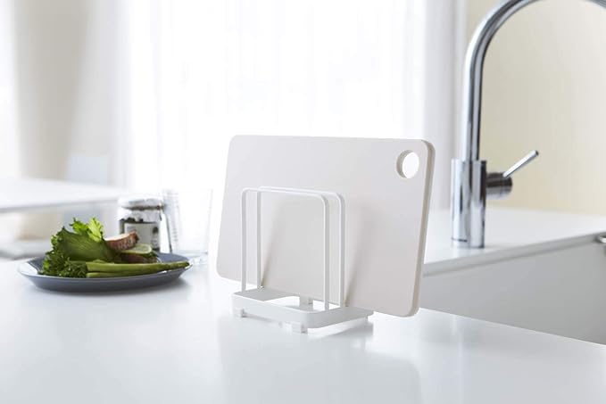 PLATE Cutting Board Stand, White, Cutting Board Storage