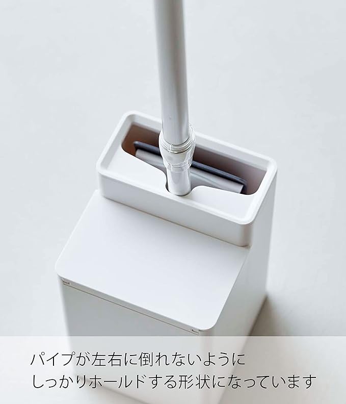 tower クリーナーシート収納 付き トイレワイパースタンド ホワイト トイレ用 フローリングワイパー収納