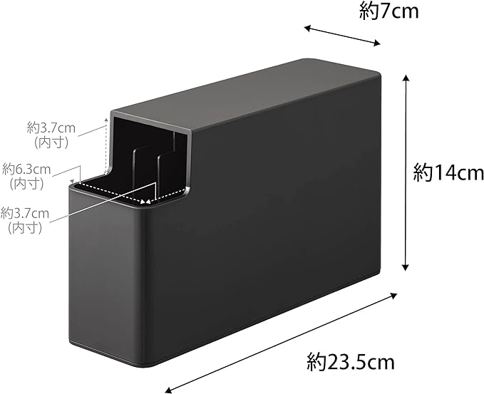 tower スリム プラスチックバッグケース ブラック 調理用ポリ袋 パン袋 防臭袋 収納ケース