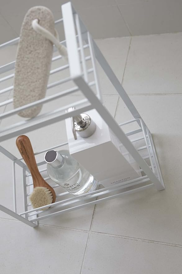 MIST Dispenser Stand, 2 Tiers, White, Bathroom Rack