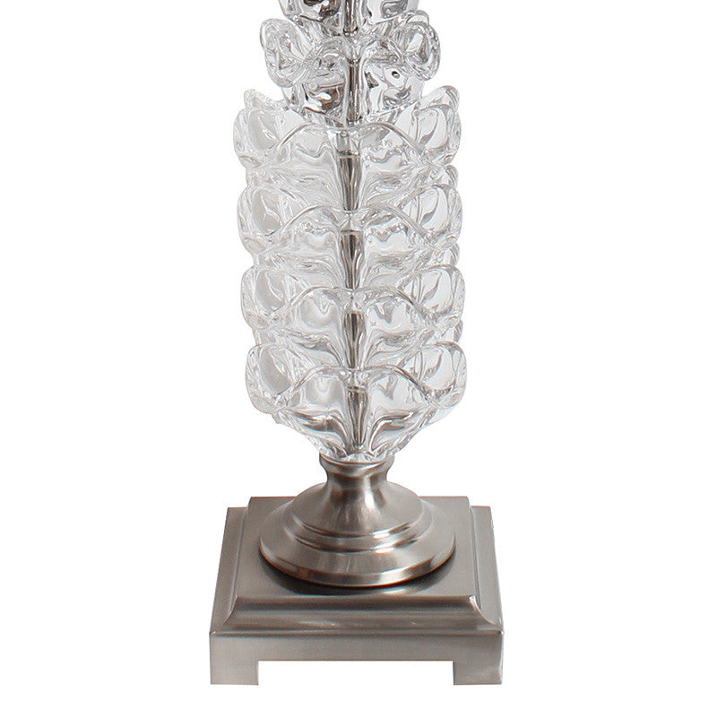 Glass base table lamp Shabby European
