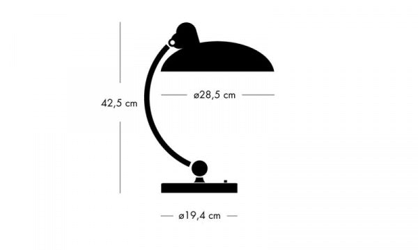 Kaiser IDELL 6631-T LUXUS Table Lamp, Matte Black