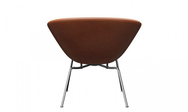 POT Chair, Grace Leather, Walnut, Chrome Legs