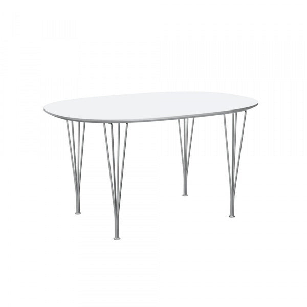 Super Oval Table B611 W135 x D90cm White