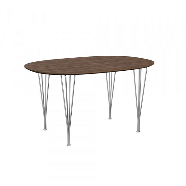 Super Oval Table B611 W135×D90cm Walnut