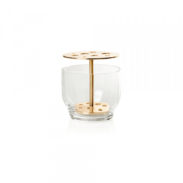 IKEBANA VASE SMALL BRASS LACQUER