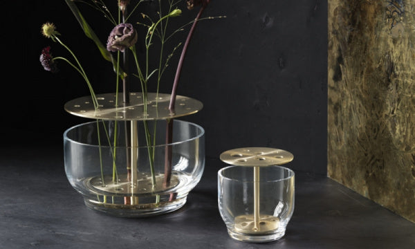 IKEBANA VASE SMALL BRASS LACQUER