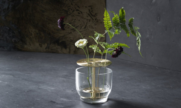 IKEBANA VASE SMALL BRASS LACQUER