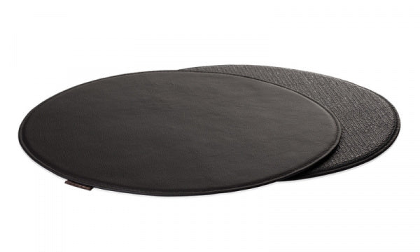Seat cushion for Seven chair, raw leather, black
