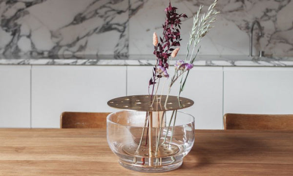 IKEBANA VASE LARGE BRASS LACQUER
