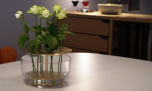 IKEBANA VASE LARGE BRASS LACQUER