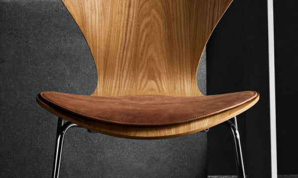 Seven Chair Seat Cushion Intense Leather Brown
