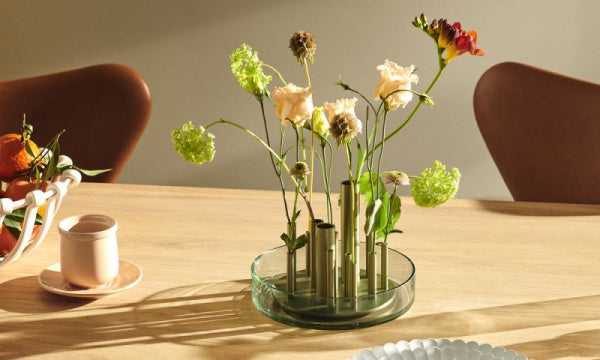 IKERU VASE Low Forest Green