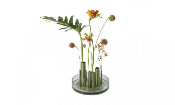 IKERU VASE Low Forest Green