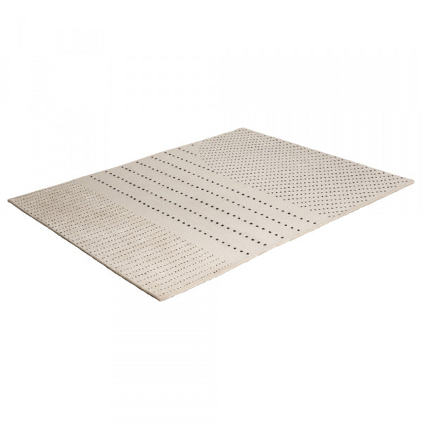 Rug mat, dot, 150 x 190 cm, black x beige