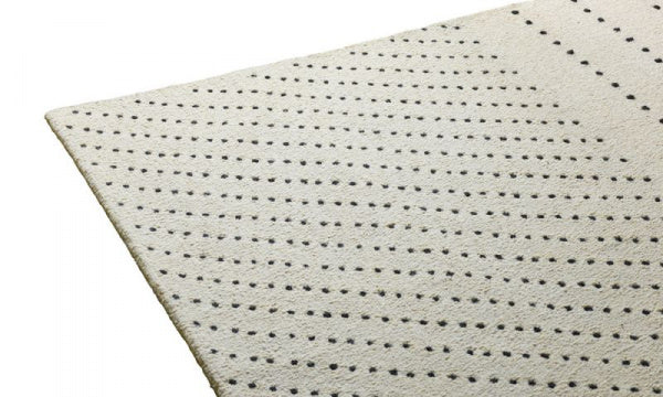 Rug mat, dot, 150 x 190 cm, black x beige