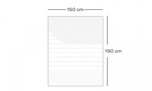 Rug mat, dot, 150 x 190 cm, black x beige