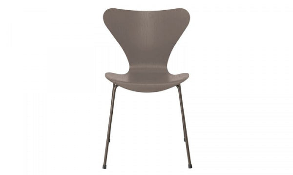 Seven Chair 3107 in Coloured Ash, Deep Clay and Brown Bronze Legs