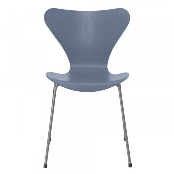 Seven Chair 3107 in Coloured Ash and Dusk Blue