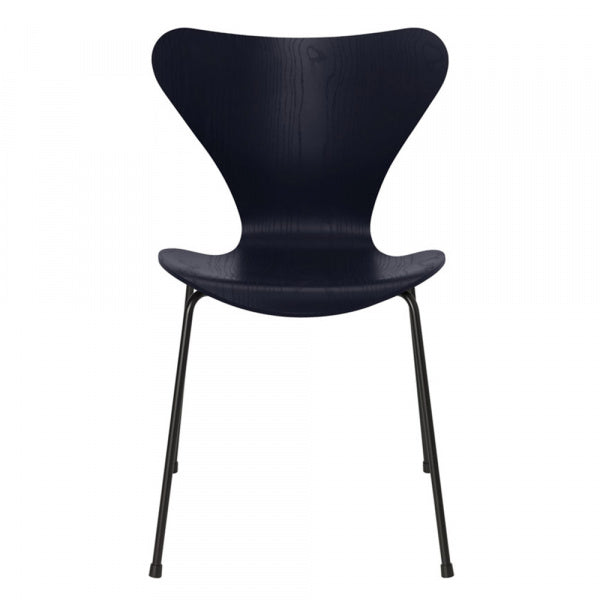 Seven Chair 3107 in Coloured Ash and Midnight Blue