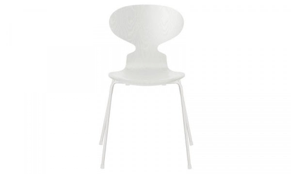 ANT Ant Chair 3101 in Coloured Ash and White with White Legs