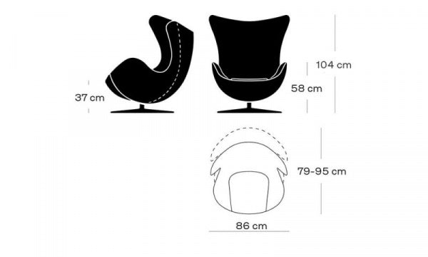 EGG Chair 3316 Hallingdal 764 Royal Blue