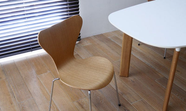 Seven Chair 3107, natural wood, oak, chrome legs