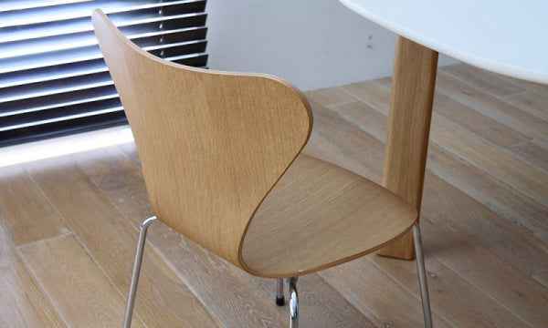 Seven Chair 3107, natural wood, oak, chrome legs